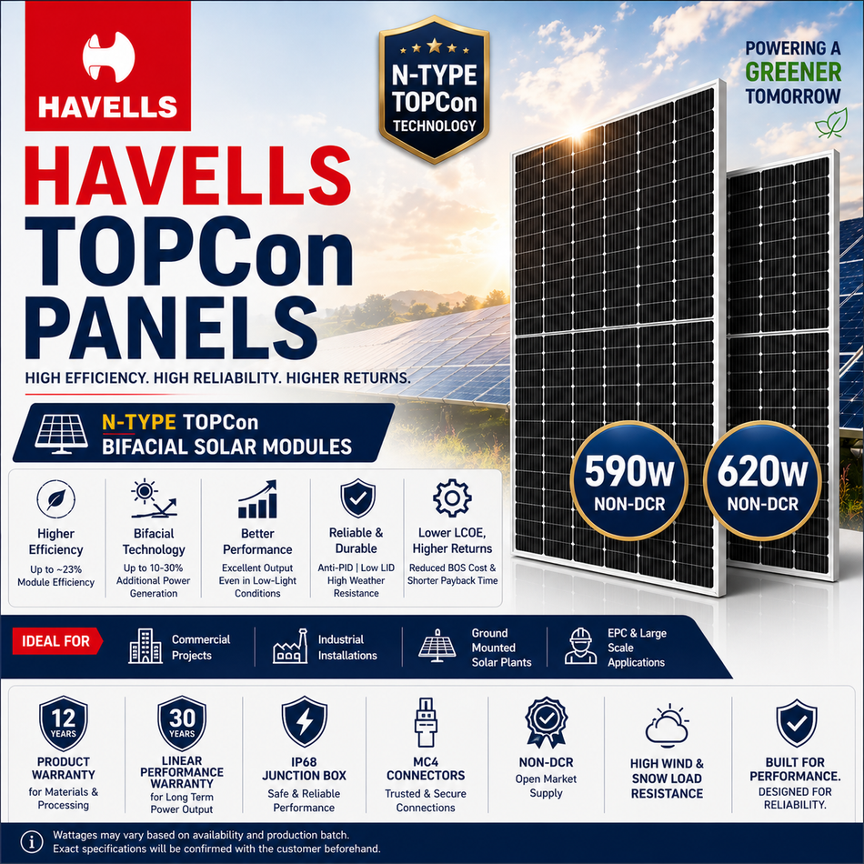Havells Solar - N Type TopCon Bifacial