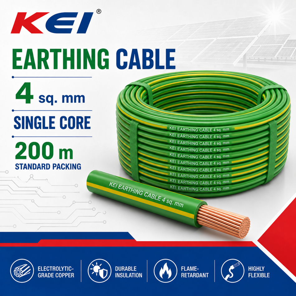 KEI 4 sq. mm Single-Core Earthing Cable