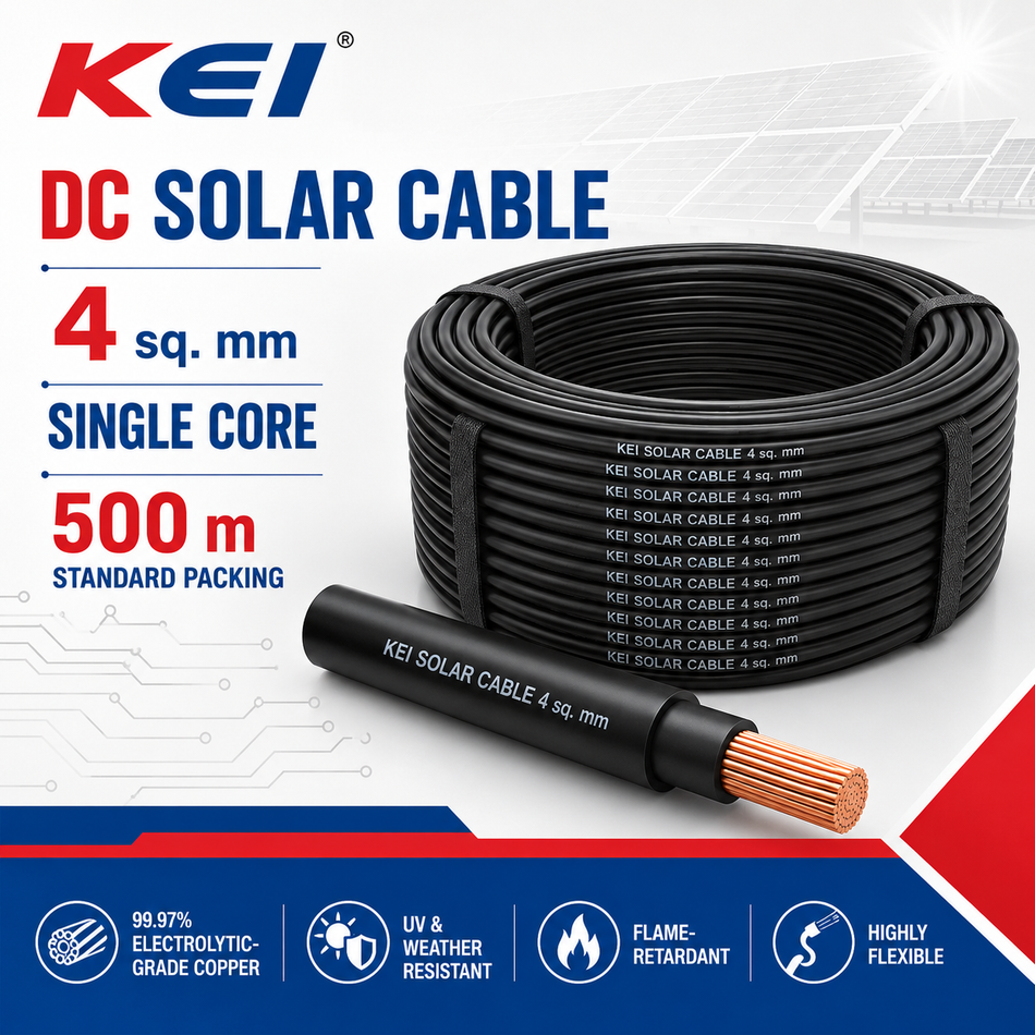 KEI 4 sq. mm Single-Core DC Solar Cable