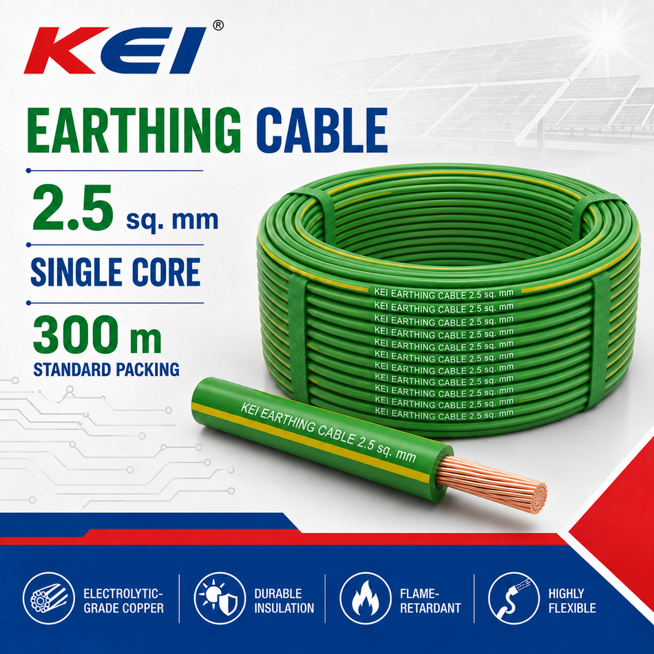 KEI 2.5 sq. mm Single-Core Earthing Cable