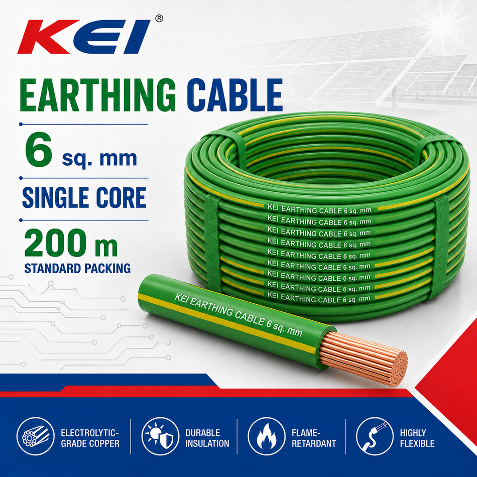 KEI 6 sq. mm Single-Core Earthing Cable