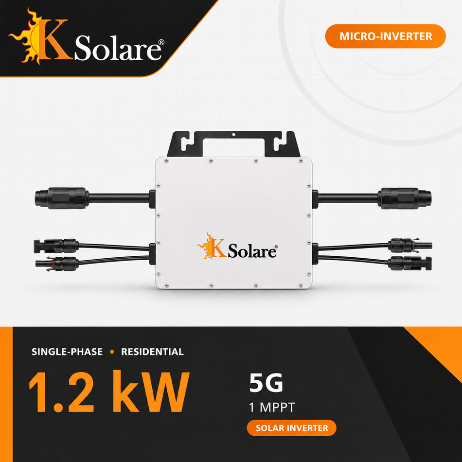 KSolare 5G 1.2 kW Single-Phase Micro-Inverter – 1 MPPT