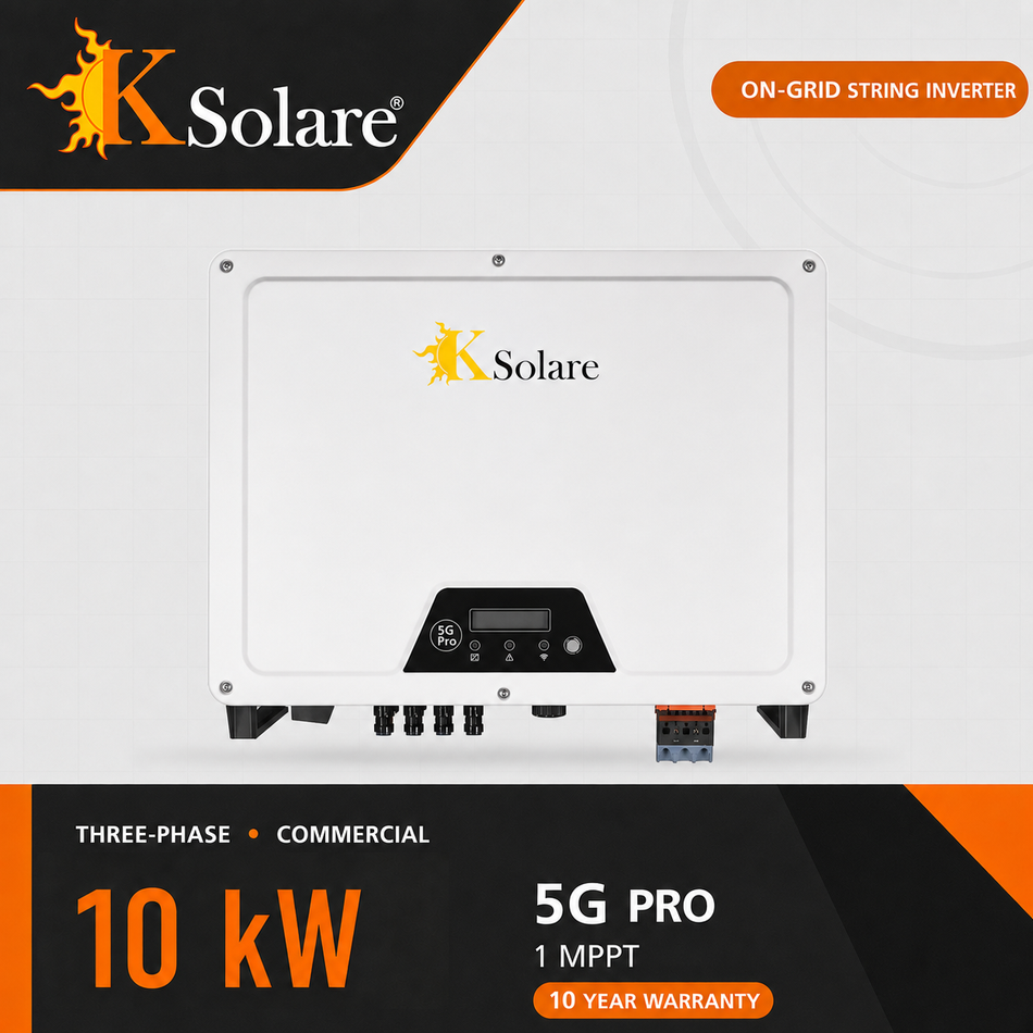 KSolare 5G 10 kW Three-Phase On-Grid Solar Inverter – 1 MPPT