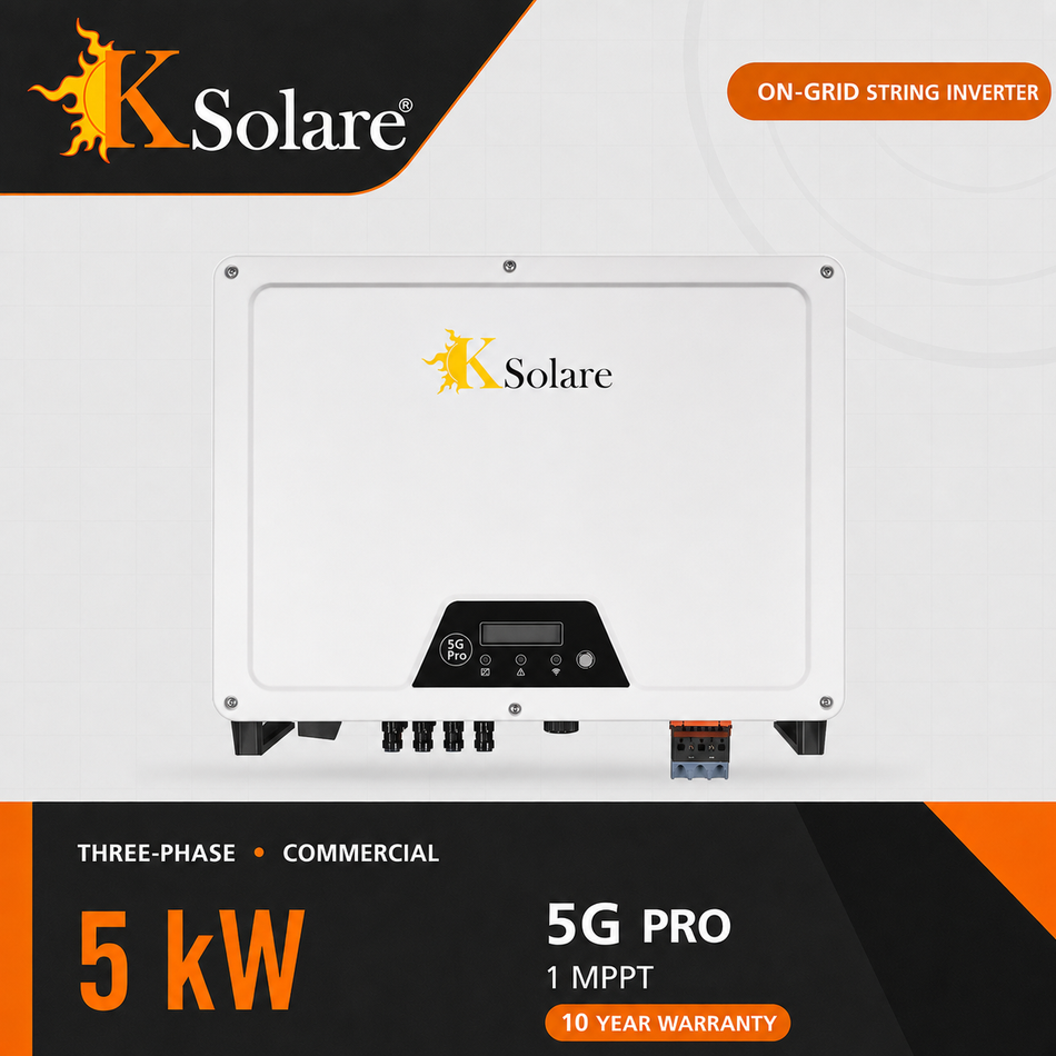 KSolare 5G 5 kW Three-Phase On-Grid Solar Inverter – 1 MPPT