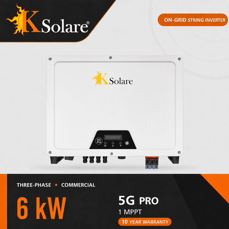 KSolare 5G 6 kW Three-Phase On-Grid Solar Inverter – 1 MPPT