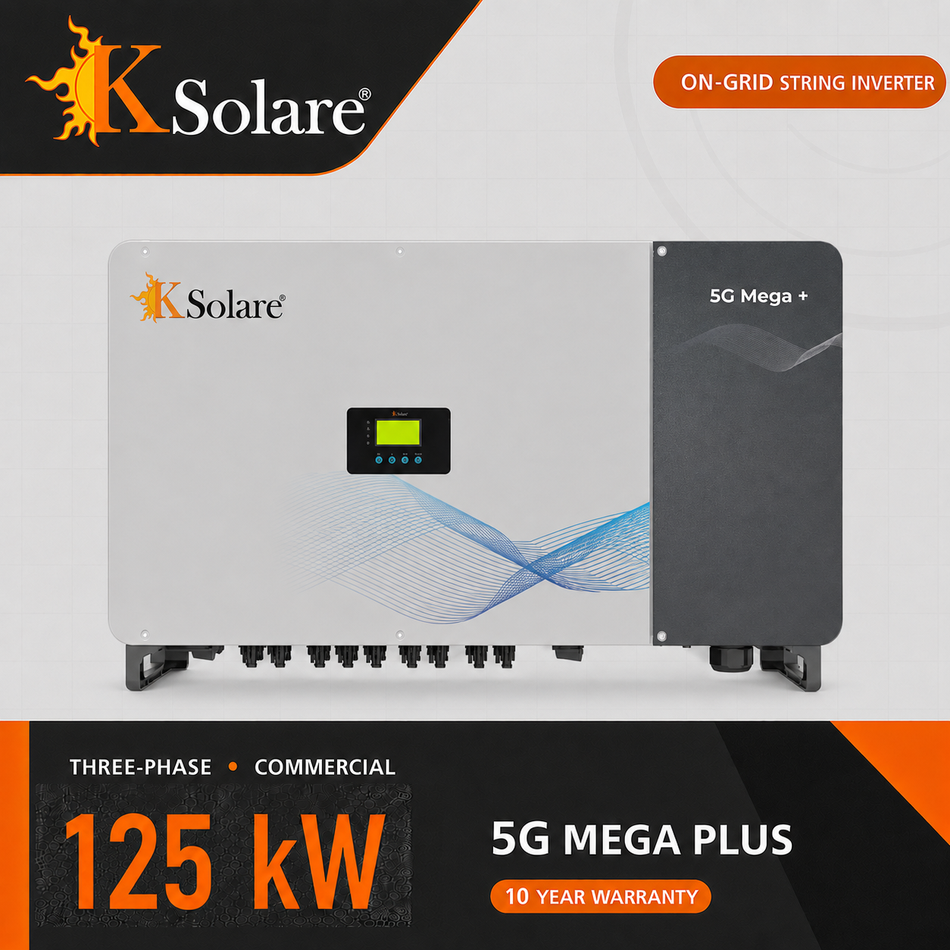 KSolare 5G Mega Plus 125 kW Three-Phase On-Grid Solar Inverter
