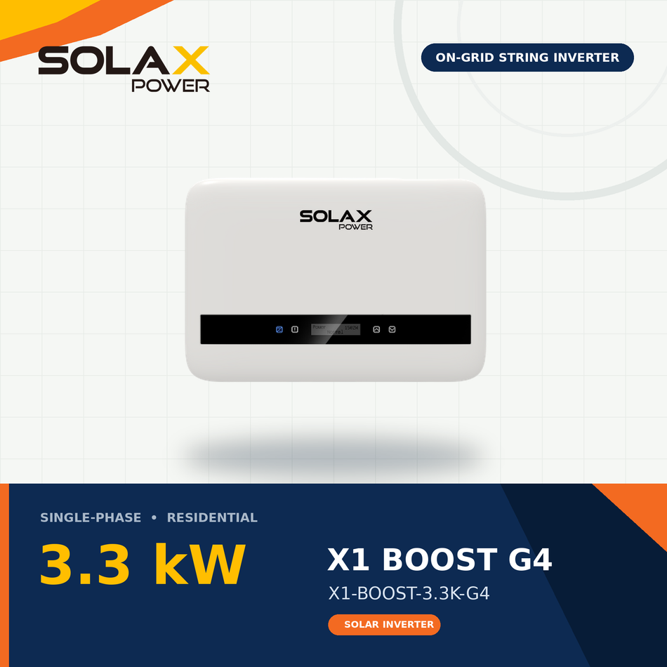 SolaX X1 BOOST G4 3.3 kW Single-Phase On-Grid Solar Inverter