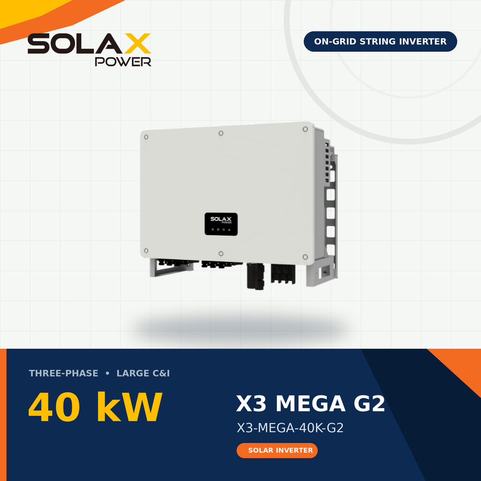 SolaX X3 MEGA G2 40 kW Commercial On-Grid Solar Inverter
