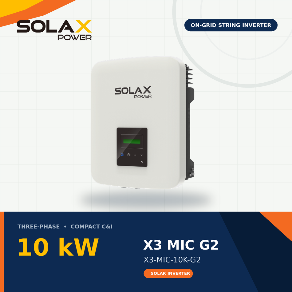 SolaX X3 MIC G2 10 kW Three-Phase On-Grid Solar Inverter