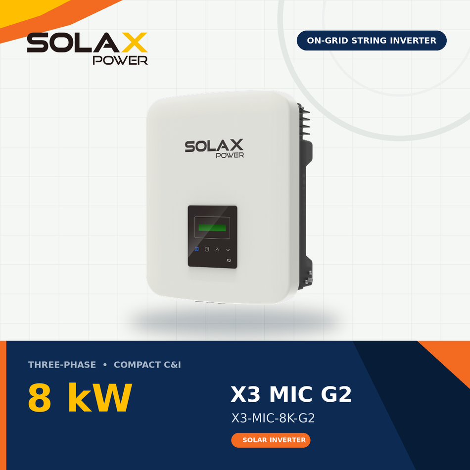 SolaX X3 MIC G2 8 kW Three-Phase On-Grid Solar Inverter
